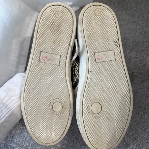Veronica Beard Snake Print Leather Low Profile Sneakers Women's Size 40 Good - Picture 7 of 9